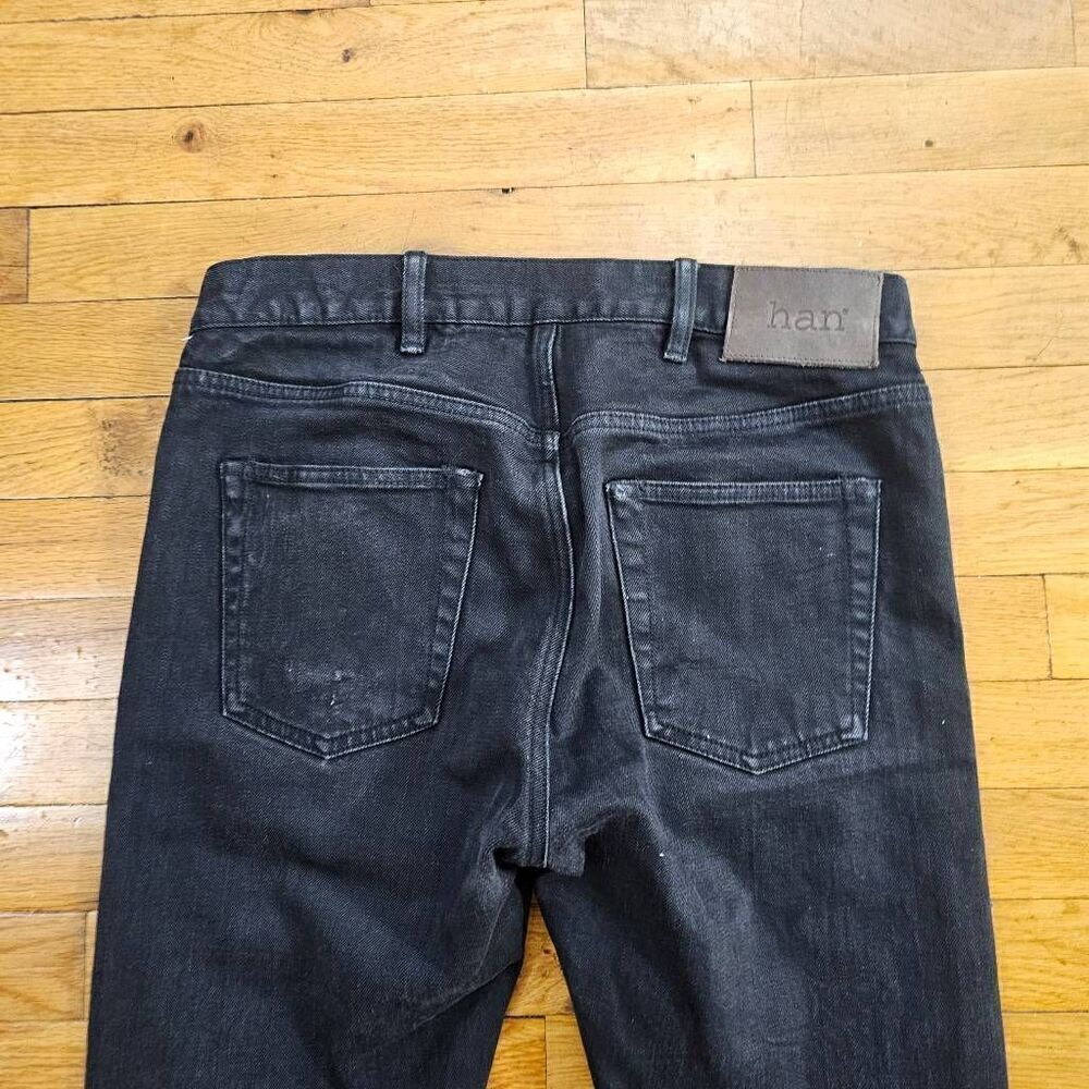 Han Kjobenhavn Mens Selvage Denim Jeans Black 30x31 - Picture 6 of 12